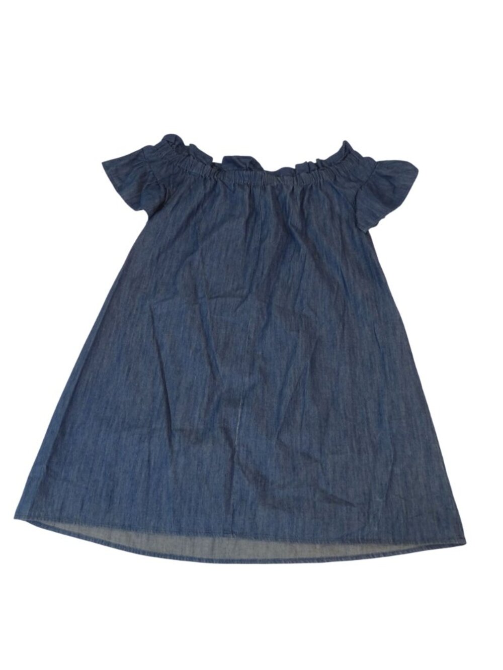 Corey Lynn Calter Women Blue Off Shoulder A-line Dress Size M Chambray Denim - Picture 4 of 8